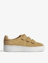 SANDRO Suede strap trainers