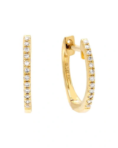 Adinas Jewels 14k Gold Diamond Huggie Earrings
