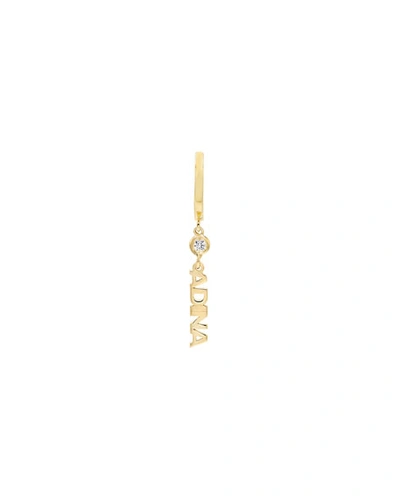 Adinas Jewels Mini Nameplate Huggie Earring, Single In Gold