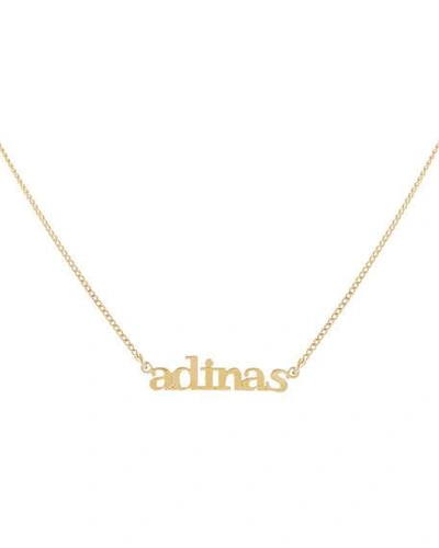 Adinas Jewels Mini Lowercase Nameplate Necklace In Gold