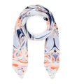 LIBERTY LONDON WOMEN'S IANTHE 70 X 180CM SILK DEVORE SCARF,000642246