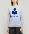 ISABEL MARANT ÉTOILE MILLY FLOCKED-LOGO COTTON-BLEND SWEATSHIRT,5059419011119