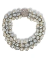 KOJIS WHITE GOLD BAROQUE PEARL AND DIAMOND NECKLACE,000648535