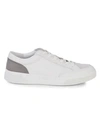 VINCE BOWERS LEATHER & SUEDE COLORBLOCK SNEAKERS,0400011991419