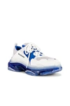 Balenciaga Triple S Clear Sole Sneakers In White & Blue & Grey
