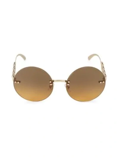 Versace 59mm Round Sunglasses In Gold