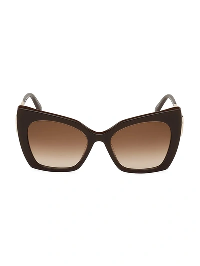 Atelier Swarovski 53mm Butterfly Swarovski Crystal Sunglasses In Brown