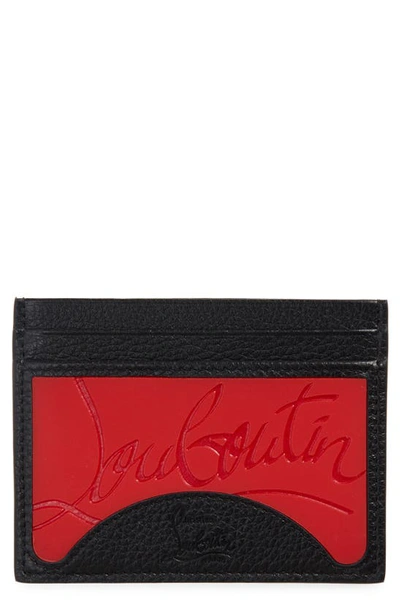 Christian Louboutin Kios Sneaker Sole Leather & Tpu Card Case In Multi