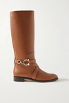 FERRAGAMO SARA LEATHER KNEE BOOTS