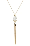 ALEXIS BITTAR ASTERIA NOVA ENCASED PEBBLE TASSEL NECKLACE,AB94N026000