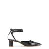 SALONDEJU VOLURE 50 BLACK LEATHER SANDALS,3737735