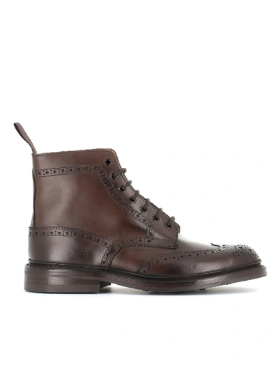 Tricker's Lace-up Boot Stow In Brown