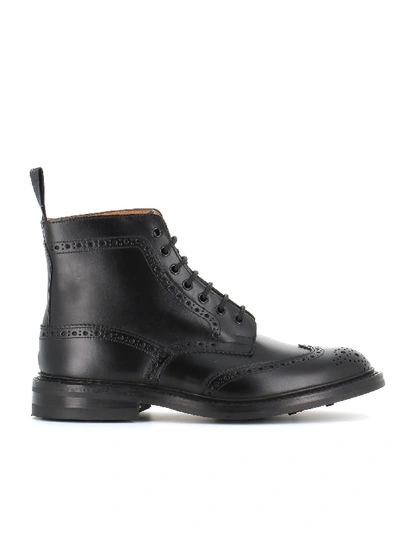 Tricker's Lace-up Boot Stow In Black