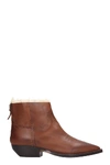 JULIE DEE TEXAN ANKLE BOOTS IN LEATHER COLOR LEATHER,11199032