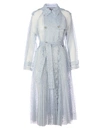 Red Valentino Point D'esprit Tulle Trench Coat In Nube
