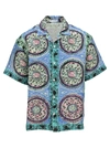 Jw Anderson Printed Short-sleeved Linen Shirt In Venetian