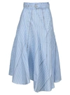 JW ANDERSON JW ANDERSON ASYMMETRIC BELTED PANELLED SKIRT,11198943
