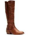 Frye Carson Knee-high Leather Riding Boots In Medium Beige