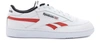 Reebok Men's Club C Revenge Low Top Sneakers In White Black Legacy Red