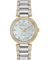 CITIZEN ECO-DRIVE WOMEN'S SILHOUETTE CRYSTAL TWO-TONE STAINLESS STEEL BRACELET WATCH 28MM