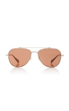 OLIVER PEOPLES RIKSON AVIATOR SUNGLASSES,773919