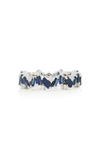 SUZANNE KALAN WOMEN'S 18K WHITE-GOLD AND BLUE SAPPHIRE RING,778526