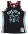 Mitchell & Ness Men's San Antonio Spurs Rings Swingman Jersey In Black/teal/pink