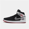 Nike Men's Air Jordan Retro 1 Mid Casual Shoes In Black