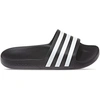 Adidas Originals Adilette Textured-rubber Slides In Black/white/black