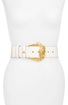 VERSACE BAROQUE BUCKLE LEATHER BELT,DCDG511DV6T