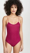 Oseree Ssense Exclusive Pink One-piece Swimsuit In Fuscia