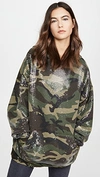 R13 CAMO SEQUINED HOODIE