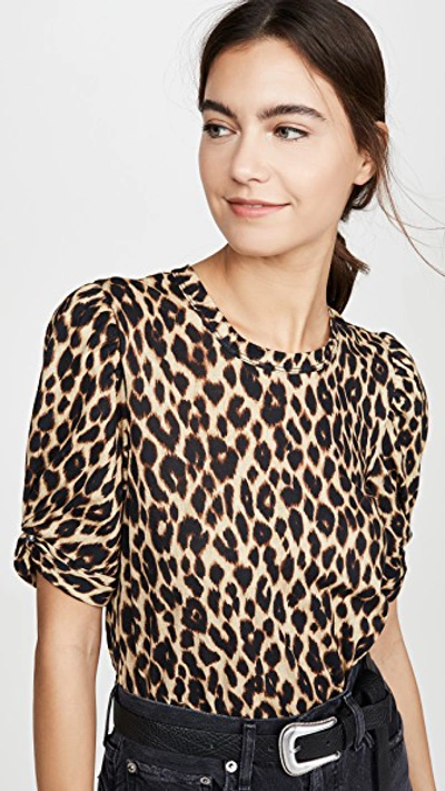 A.l.c Women's Kati Leopard Print Puff-sleeve T-shirt In Multi