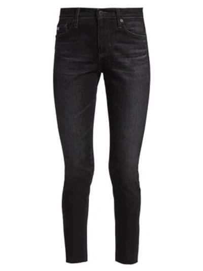 Ag Farah High-rise Raw-hem Ankle Skinny Jeans In 5 Years Reserve