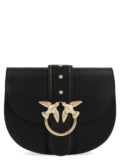 Pinko Black Leather Shoulder Bag