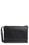 BOTTEGA VENETA INTRECCIATO LEATHER MESSENGER BAG,609419VCPQ1