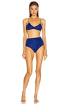 Oseree Bra High Waisted Bikini In Blue