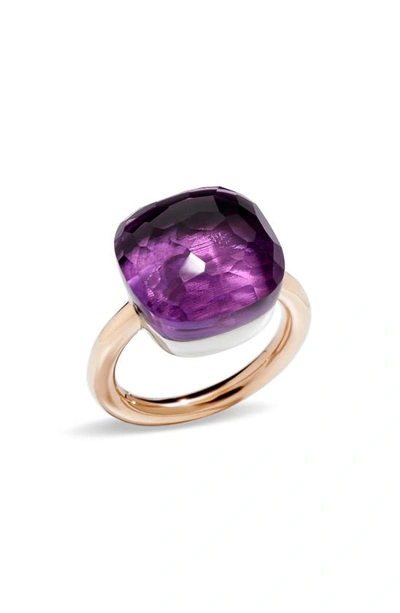 Pomellato Nudo Assoluto Ring In Rose Gold/ Amethyst