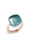 Pomellato Nudo Assoluto Ring In Rose Gold/ Sky Blue Topaz