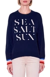 SUNDRY SEA SALT SUN CREWNECK WOOL & CASHMERE SWEATER,PS19-77-369A11