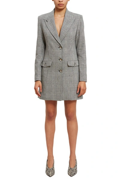 Fung Lan And Co. Opening Ceremony Houndstooth Blazer Dress In Black/white Houndsto