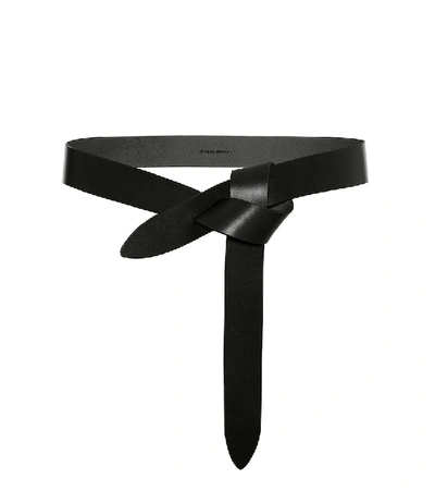 Isabel Marant Lecce Leather Belt In Black
