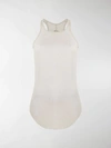 Rick Owens Ribbed Sleeveless Top In Neutrals