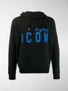 Dsquared2 Logo-print Hoodie In Black