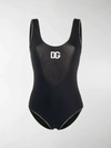 DOLCE & GABBANA EMBROIDERED DG LOGO SWIMSUIT,O9A50JFUGA214836572