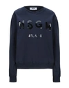 Msgm Sweatshirt In Dark Blue