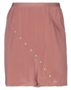 Rick Owens Mini Skirt In Pastel Pink