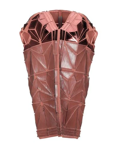 Rick Owens Short Dress In Copper