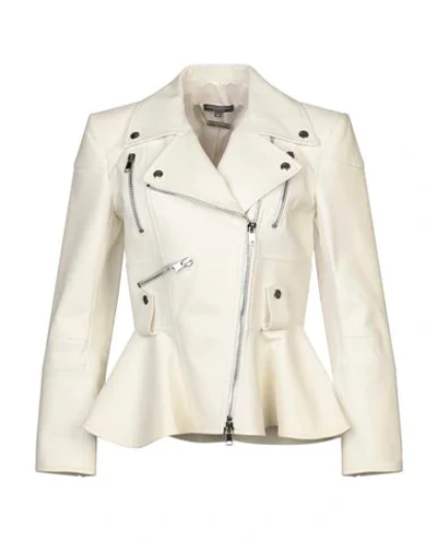 Alexander Mcqueen Biker Jacket In White