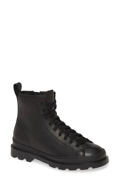 Camper Brutus Leather Ankle Boots In Black